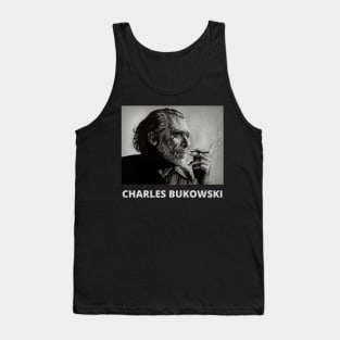 Charles Bukowski Portrait Tank Top